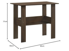 DeckUp Eden Home Engineered Wood Study Table and Office Desk (White, Matte Finish)