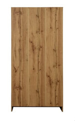 DeckUp Plank Cove 3-Door Engineered Wood Wardrobe with Mirror (Wotan Oak and White, Matte Finish)