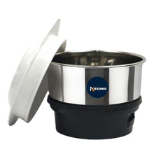Stainless Steel Combo (Mini 180 Ml & 250 Ml) Jar Set one for Mixer Grinder, Compatibility with all mixer grinders with 2 slots of jar fitting with 4 teeth coupler