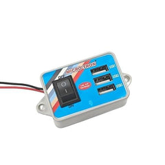 (1 Pc) 12V - 24V 3 USB Mobile Phone Battery Charger for Auto, Motorcycle, Bike, Car, Truck, Bus, Minibus, E-Rikshaw etc.