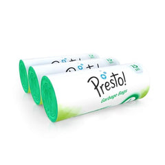 Amazon Brand - Presto! Garbage Bags | Large | 90 Count | 15 Bags X 6 Rolls | 24 X 32 Inches | For Dry & Wet Waste | Black