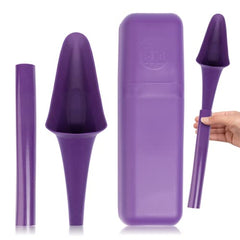 SHEWEE Flexi + Case - Reusable Pee Funnel – A Flexible, Larger Version Of The Original Female Urination Device Since 1999! Quickly, Easily & Discreetly, Wee Standing Up. Comes with Pipe & Case (Black)
