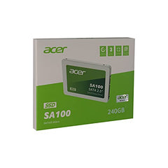 Acer SA100 480GB MAS0902+3D NAND SATA 2.5 inch(6.35cm) Internal SSD-560MB/s R, 493MB/s W Speed