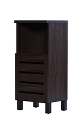 DeckUp Uniti Engineered Wood Bedside Table and End Table (Dark Wenge, Matte Finish)