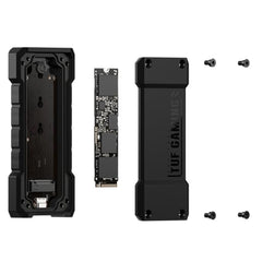 ASUS TUF Gaming A2- USB-C 3.2 Gen 2x2 Portable SSD Enclosure, Dual M.2 NVMe PCIe and SATA, MIL-STD-810H Drop Resistance, IP68 Water and dust Resistance, Aluminum Alloy Chassis and a Thermal pad