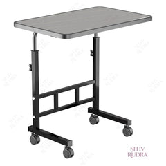 Multi-Purpose Laptop Table, Study Table| Heavy Duty Bed Table| Adjustable for Height, Portable for Office, Work Form Home | DIY Table, Easy to Asembl(Black Ajustable)