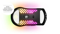 SteelSeries Aerox 3 Wireless Gen 2 - Ultralight 68g Gaming Mouse, 4K Polling, 26K DPI Optical Sensor, 200 Hours Battery Life, IP54, 80 Million Clicks, RGB, Pure PTFE Gliding Feet, Shadow