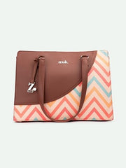 ZOUK Office Essential Bag | Jute | Vegan Leather Handcrafted Tote Bag With Double Handle Shoulder Strap | Bristel