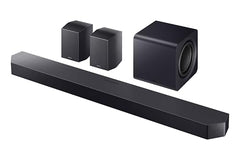 Samsung 320 W True 3.1.2ch Soundbar with Dolby Audio | Q-Symphony | Center, Up-Firing Speakers | HDMI eARC | Optical in | Bluetooth 5.3 | Wireless Subwoofer (HW-Q600H/XL, Titan Black)