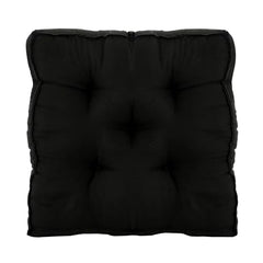 Kuber Industries Pack of 2 Square Chair Pad/Cushion|Quilted Microfiber Fabric & Solid Color|Soft & Comfortable Sitting|Size 45 x 45 x 7 CM (Grey)