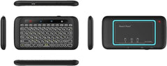 ETZIN Mini Wireless Keyboard,H20 with Touchpad, Colorful Backlit Small Wireless Keyb-oard,Full Size Touchpad, Handheld IR Remote Keyboard for Android TV Box Windows etc (EPL-600KM)