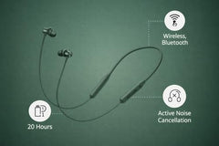 Original Neckband Compatible with OnePlus Z2 ANC Buds Earphone Earbud Earbuds Neckband (Green)