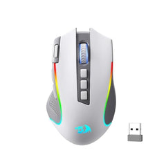 Redragon M612AK PRO RGB Gaming Mouse, 8000 DPI Wired/Wireless Optical Mouse with 9 Programmable Buttons & 7 Backlit Modes, BT & 2.4G Wireless, Software Supports DIY Keybinds Rapid Fire Button