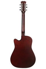 Juârez Acoustic Guitar Kit, JRZ38C/BK 38 Inch Cutaway, 038C with Bag, Strings, Pick and Strap, Black