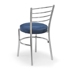 RATISON Office Visitor Study Chair Home Restaurant Steel Multipurpose with a Leather Cushion Steel Chrome Chair with Ring (Green, 6)