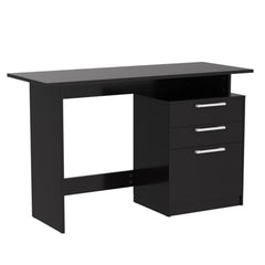 DeckUp Turrano Engineered Wood Study Table and Office Desk (Dark Wenge, Matte Finish)