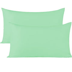 safhome Soft Pillow Covers 20 x 32 Inches - 100% Egyptian Cotton 400 Thread Count Set of 2 Pillow Cover Set Envelope Closure Hotel Quality Pillowcase - Aqua Blue