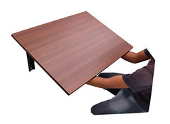 Madhuran Engineered Wood Wall Mounted Study Office Laptops Foldeable Table Desk (Finish Teak) / uses Home Dining Kitchen Living Room Organizer Storage Foldable Shelf