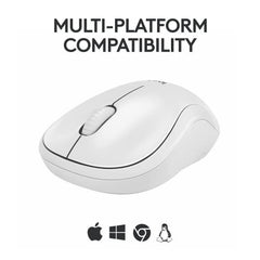 Logitech M240 Silent Bluetooth Mouse, Wireless, Compact, Portable, Smooth Tracking, 18-Month Battery, for Windows, macOS, ChromeOS, Compatible with PC, Mac, Laptop, Tablets - Off White
