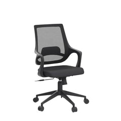 MRC Mono Ergonomic Office Chair (Mid-Back) – Revolving Breathable Mesh Desk Chair for Work from Home & Study–Lumbar Support & Heavy Duty Nylon Base (Grey & White)