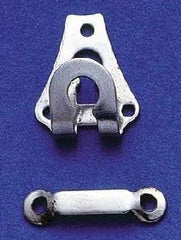 M Fabrics Stainless Steel Pant Trouser Hooks (Silver, 2-Part Sew-On, Set of 20) | Rust-Free Fasteners for Pants, Shorts, Dresses & Garments