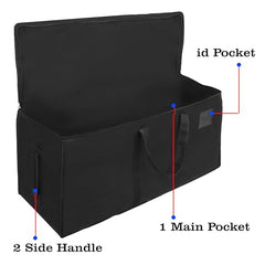 Storite Jumbo Super-Size 81 L Canvas Moisture Proof Heavy Duty Storage Bag | for Toys/Stationery/Blankets/Clothes/Moving Bags MultiPurpose With Strong Reinforced Handles Rectangular Cream (87x26x36 cm)