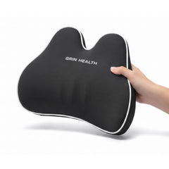 Grin Health Mini Back Support Cushion for Lumbar Support & Back Pain Relief, Backrest for Car Seat, Lower Back Cushion for Office Chair, Driving, Travel Backrest Pillow