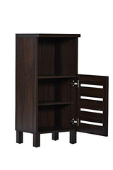 DeckUp Uniti Engineered Wood Bedside Table and End Table (Dark Wenge, Matte Finish)