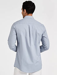 Amazon Brand - Symbol Men's Pack of 2 Cotton Casual Shirt| Regular Fit | Plain | Full Sleeve | Available in Plus Sizes
