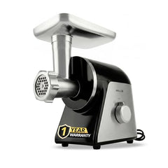 iBELL MT1650J Meat Grinder, 1800W, Stainless Steel, Heavy Duty Mincer Machine with 4 Attachments for Mincing/Chopping Meat, Sausage/Kebab Maker (Black)