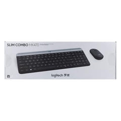 Logitech MK470 Slim Wireless Keyboard and Mouse Combo - Modern Compact Layout, Ultra Quiet, 2.4 GHz USB Receiver, Plug n' Play Connectivity, Compatible with Windows - Graphite