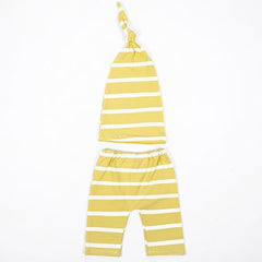 MOMISY Newborn Baby Photography Prop Outfits Striped Pant Hat Photo Shoot Costume for 0-6 Months-Yellow