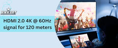 XIKKART 60M HDMI Extender Repeater Transmitter/Sender + Receiver Over Cat5 / Cat6 Upto 60 Meters (60M Extender Over Single CAT5/6 Cable) Supports 3D & Full HD1080p for TV Projector, HDTV, DVR