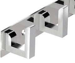 Goldfinch Stainless Steel Classy 6 Pin Cloth Hanger Door Wall Hooks Rail Set for Hanging Clothes, Towel (Pack of 2)