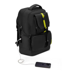 Skybags Hustle 15.6 Inch Compatible Laptop Backpack 31L | 3 Compartments with Flushed USB Ports (Type A & Type C) & Rain Cover | Side Bottle Pockets | Office & Travel Backpack for Men & Women (Navy)