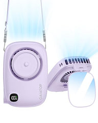 Gaiatop Portable Hand Fan with Makeup Mirror, Cute Camera Design, 3 Speed USB Rechargeable Mini Fan with LED Display, Multifunctional Neck Fan for Camping Travel Outdoor (Red)
