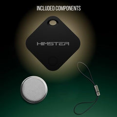 Himster Locatag for Android | Google Find Hub Tracker | Bluetooth 5.4 | No SIM Needed | Anti-Lost & Loud 75dB Alert | Item Finder- Keys, Wallets, Bags, Pets |1-Year Replaceable Battery(White)