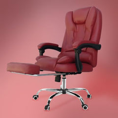 Kepler Brooks Italia Premium Leatherette Office Chair for Work | 3-Years Warranty | Boss Chair for Office, Ergonomic Executive Chair, Cushioned Arms & Seat, Leg Rest, Heavy Duty Metal Base (Black)