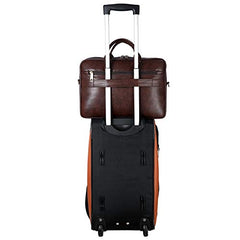 Hard Craft Vegan Leather Office Laptop Messenger and Shoulder Side Sling Hand Bag For Men Corporate Executive Briefcase Bag For Man Supports Laptop Upto 15.6 inches