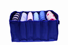 VR ATULIT BY CHOOSY 12 Flap Saree Bag | Clothes Storage Bag for Sarees, Blankets | Large Storage Bag for Clothes with Transparent Zip Covers | Foldable Quilted Bag Organizer with Handle for Wardrobe