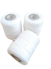 Hookcart Cotton Yarn Roll for Flower Garland Making and Other Crafts, White, Pack of 3