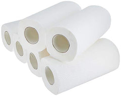 Amazon Brand - Presto! 2 Ply Kitchen Tissue Paper Roll | 240 Pulls | 60 Kitchen Towels X 4 Rolls | Soft And Highly Absorbent | 100% Natural Virgin Cellulose Fiber