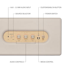 Marshall Stanmore IV Wired Connectivity Home Speaker with Bluetooth 5.3 with Auracast & RCA or 3.5mm Input - Cream