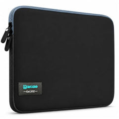 AirCase Neoprene Laptop Sleeve Case Cover for 15.6 Inch MacBook, Dell, HP, Lenovo, More| Water-Resistant, Shockproof Padding, Scratch-Proof| Slim Fit, Wrinkle Free, TSA Security Friendly (Black-Grey)