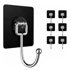 Shivstor 15 Pack Self Adhesive WallHook Heavy DutyHook for Hanging Without Drilling Transparent Nail Free StickyHook Strong Wall Hanger Set of 15 FlowerHook for Kitchen Bathroom Home Storage