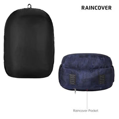 Safari Omega spacious/large laptop backpack with Raincover, college bag, travel bag for men and women, Black, 30 Litre