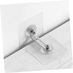AMIQUS 10 Pcs Hevy Duty Self Adhesive Hook for Hanging Kitchen Item and Other Stainless Steel, Gold Waterproof, Strong Towels, Keys, Utensils,Robes Double-Sided Transparent (Double Claw V Shape)