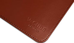 V-CUBE DESIGNS Premium Vegan Leather Desk Mat 90X45cm 2.4mm Thick&Padded|Laptop Mat/Extended Mouse Pad/Stitched, Reversible, Sturdy Deskspread with High Tear/Peel Strength|Anti-Slip,Splash-Proof|Blue