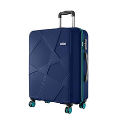 Safari Polypropylene Spinner Pentagon Pro 8 Wheels Set Of 3 (Cabin + Medium + Large) Trolley Bags, Hard Case, 360º Wheeling Luggage, Suitcase For Travel, Navy, 55, 65, 75 cm