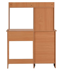DeckUp Zeus Engineered Wood Study Table and Office Desk (Wotan Oak & White)